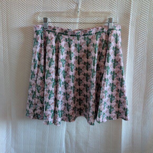 Dixxon Good time charlotte cactus print skater circle skirt Size Large Western - Picture 8 of 11